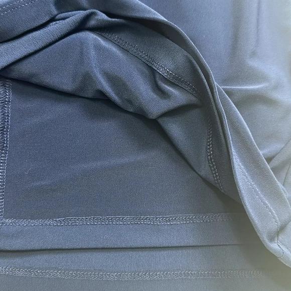 Lauren Ralph Lauren Evening Dress Navy Blue Side Ruched Midi Womens Size 2 - Picture 9 of 13